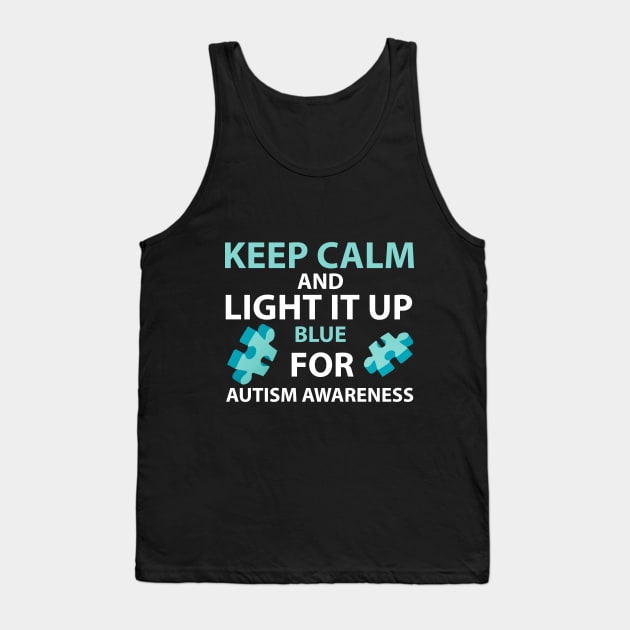 Autism Shirt Autism Awareness Shirt Keep Calm And Tank Top by nhatvv